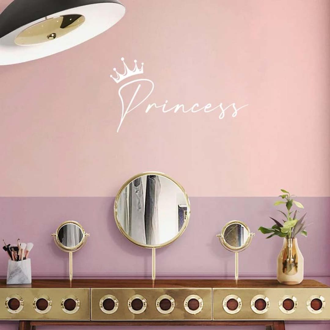 Princess Wall Decal Sticker, Crown Princess Wall Art, Girls Bedroom ...