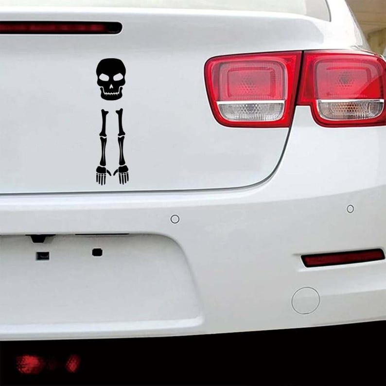 Skeleton Ride Decal Skeleton Hand Rock on Decal, Dancing Skeleton Car Decal, Car Sticker ...