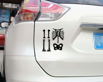 Skelett Hand Rock Auf Aufkleber, tanzendes Skelett Auto Aufkleber, Autoaufkleber, Schädel Knochen Aufkleber, Gothic Autozubehör, Halloween-Autoaufkleber
