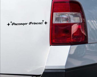 passagier Prinzessin Auto-Aufkleber, niedlicher ästhetischer Vinyl-Aufkleber für Autos, Auto-Zubehör für Mädchen, Freundin LKW-Aufkleber, Rückspiegel-Aufkleber