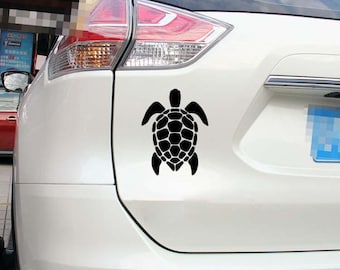 Sticker tortue de mer, sticker tortue hawaïenne, vinyle tortue fenêtre de voiture, sticker animal océan, sticker amateur de plage, sticker voiture tortue tropicale