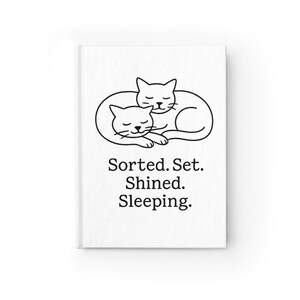 Funny Lean Notebook | Sorted Set Shined Sleeping | 5S Cat Journal | Gift for Lean Manager, Six Sigma, Continuous Improvement