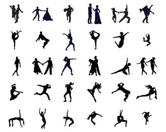50 Dance SVG Bundle | Dancer Silhouettes, Ballet, Dance Team & Mom Designs, Dance Clipart SVG PNG for Cricut and Silhouette