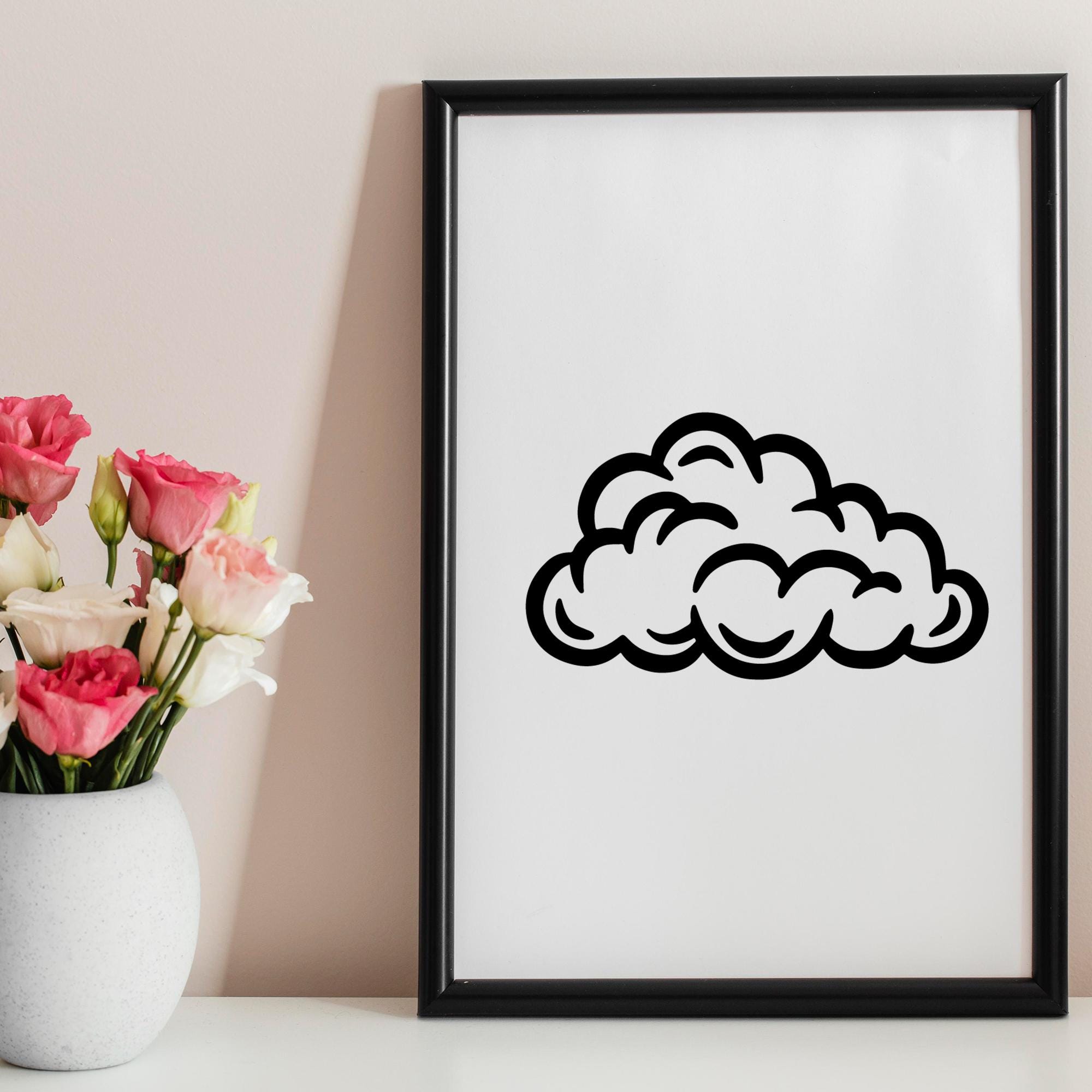 50 Cloud SVG Bundle, Cute Fluffy Clouds Clipart, Cloud Silhouette ...