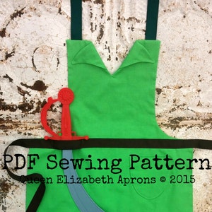 PETER PAN Pirate Child Halloween Costume Apron and Hat Pdf Sewing PATTERN. Boys size 2-8 Dress up Birthday Party Play Neverland Lost Boy