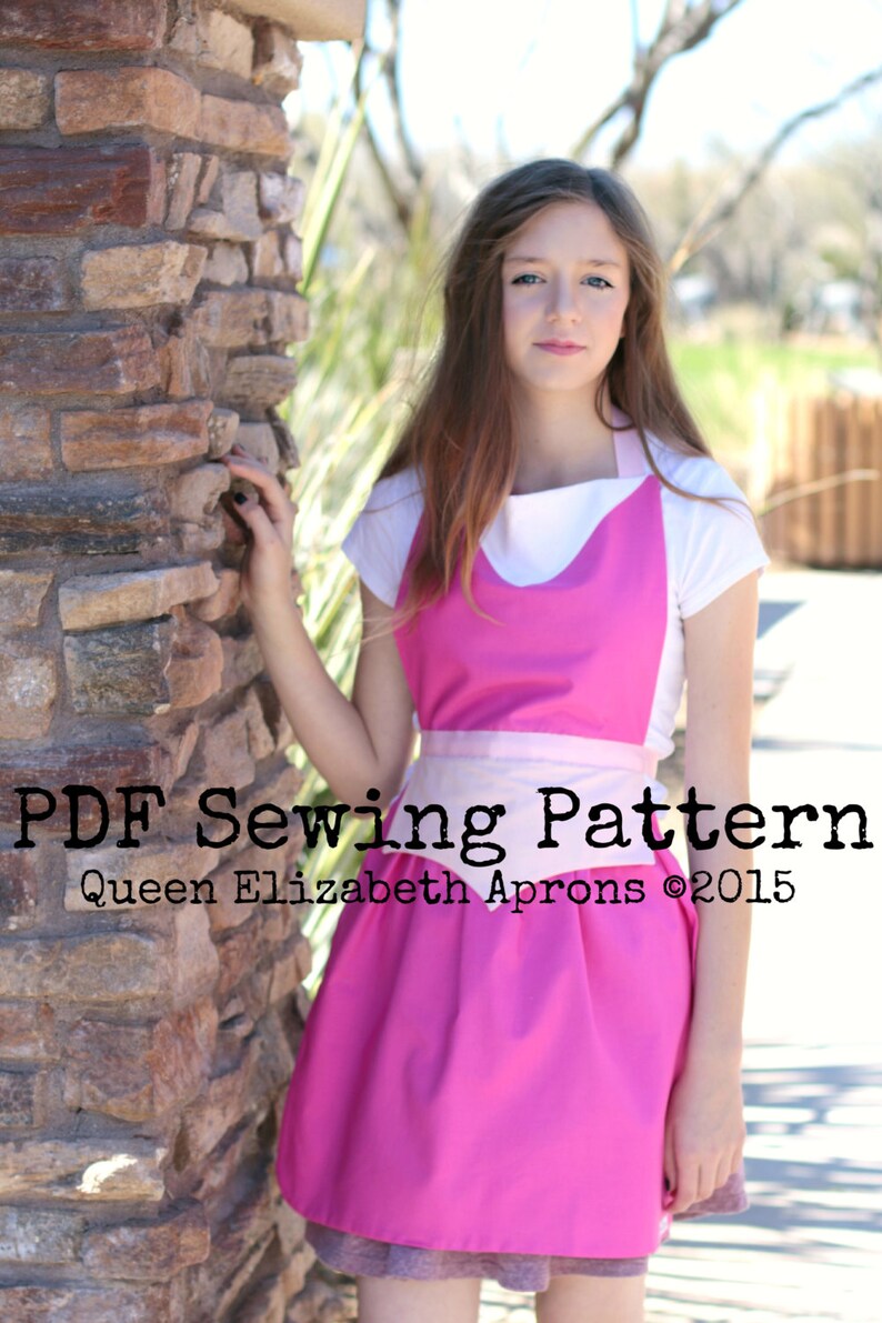 AURORA Sleeping Beauty princess Halloween Costume Apron PDF Sewing PATTERN. Girls sizes 9-12 and Teens/ Women 0-12 Birthday Party Play Prop image 1