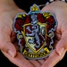 Large PATCH Magic house crest. Gryffindor Harry Potter inspired. Hufflepuf Slytherin Ravenclaw Costume Cosplay Hogwarts Iron or sew 4" x 3"
