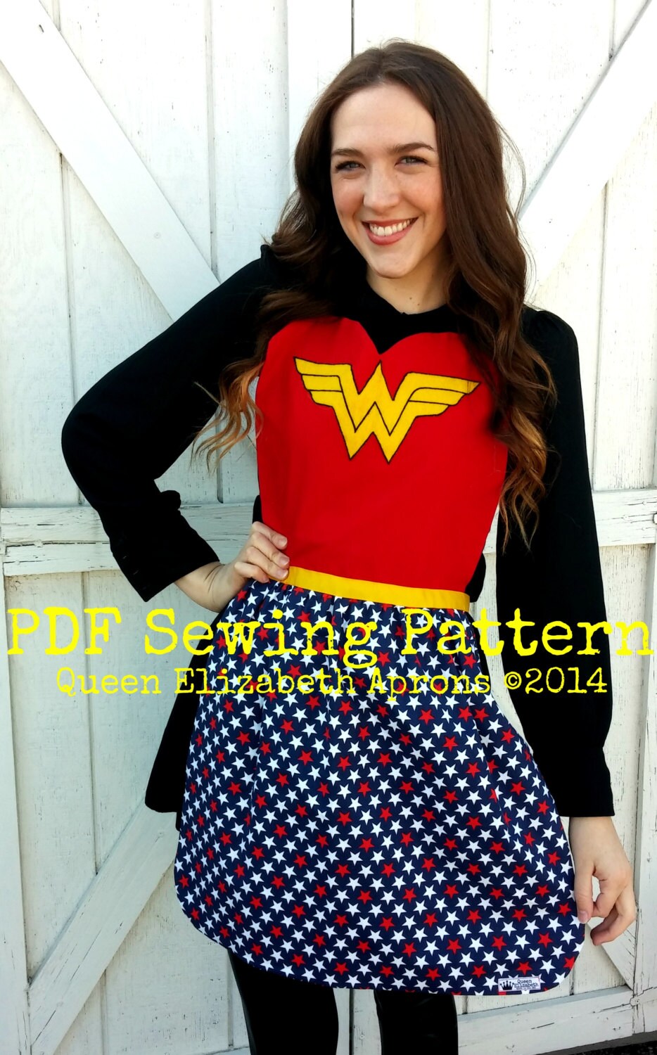 WONDER WOMAN DC Comics inspired Costume Apron pdf Sewing | Etsy