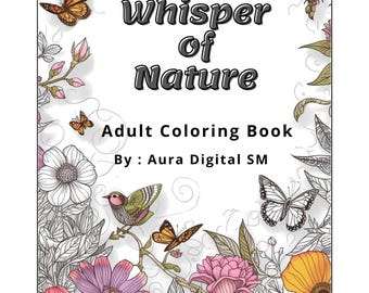 Florales Malbuch für Erwachsene | 50 Natur Druckbare Seiten (Digitaler Download PDF)