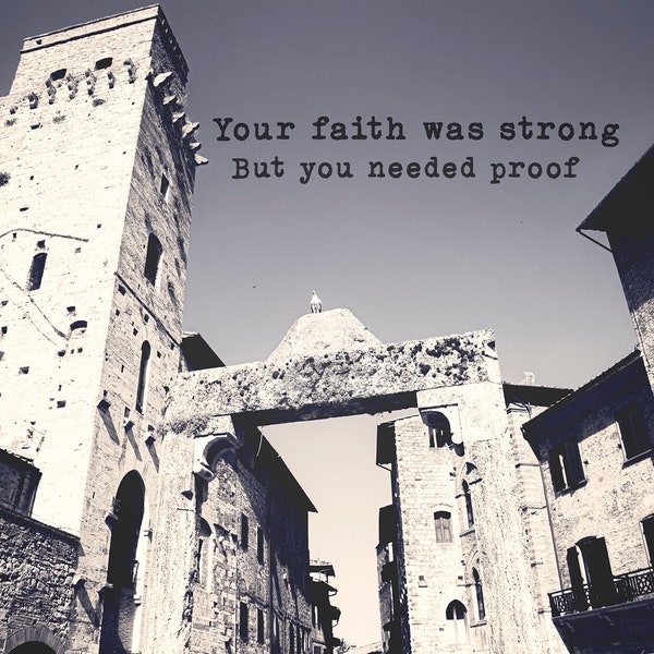 Your Faith was Strong - Leonard Cohen, art print, photography, hallelujah, white dove, Large Wall Art, lyrics, typography