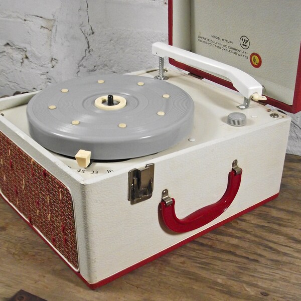 Restored Record Player - Westinghouse Suitcase Tube Turntable - New Needle - Fully Refurbished