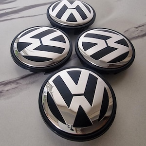 4 tapacubos Volkswagen de 65 mm para VW Golf MK4 MK5 MK6 MK7 Passat Polo Tiguan Scirocco T5 T6 Touran Amarok Caddy. Espárragos OE 3B7601171.