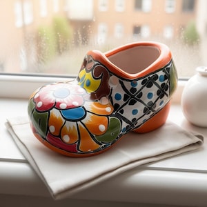 Talavera Shoe Planter | Hand-Painted Mexican Pottery