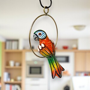 Mini Talavera Parrot | Hand-Painted Ceramic Accent