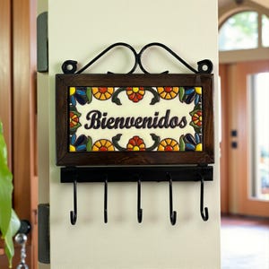Llavero de Talavera / Gancho de pared de cerámica mexicana