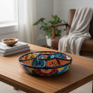 Talavera Appetizer Tray Set | Handcrafted Mexican Pottery