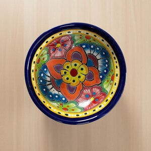 Handcrafted Talavera Salsa Bowl | Mexican Ceramic Dip Dish