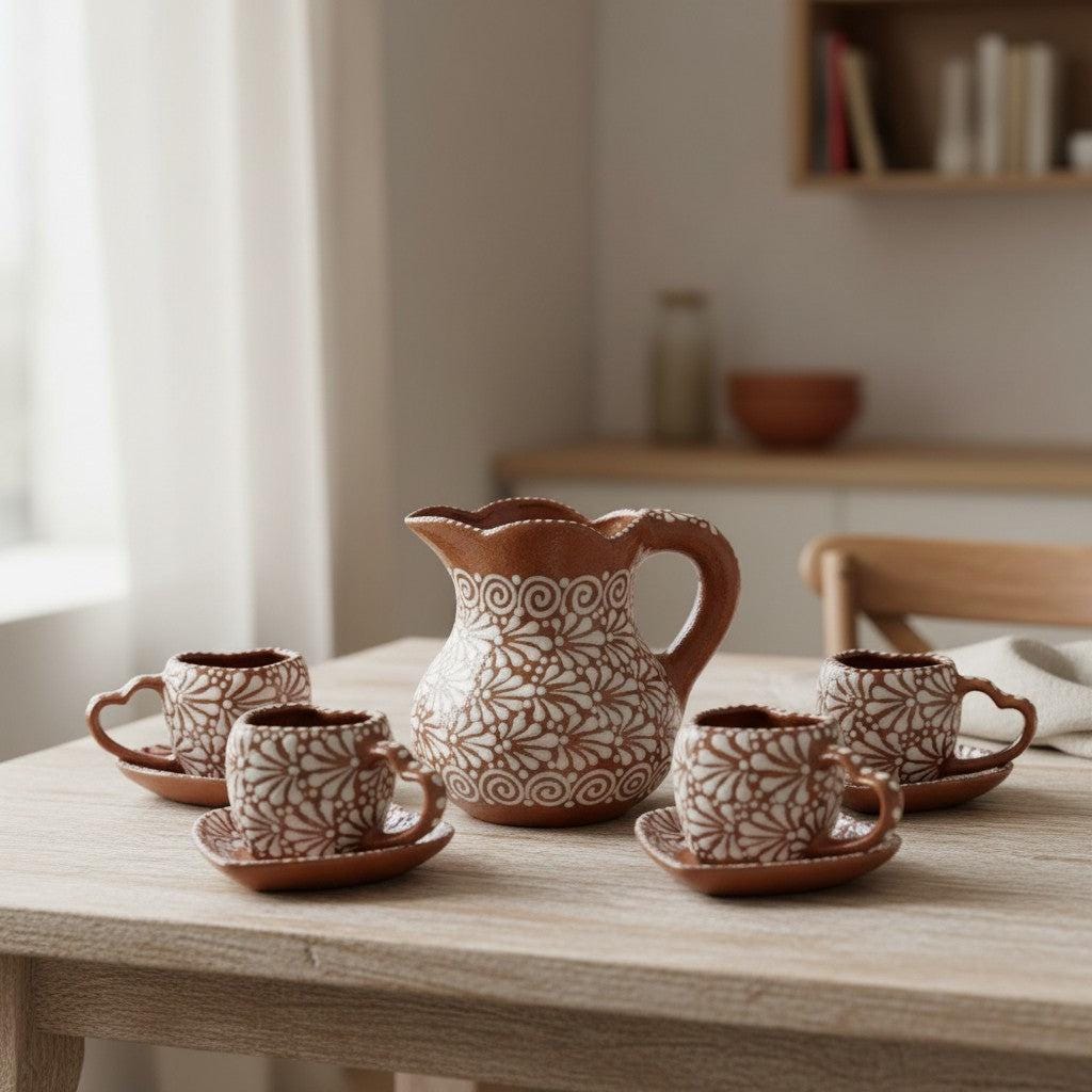 Mexican Pitcher and Cup Set - Etsy