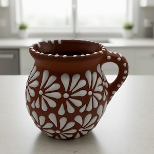 Terracotta Jarrito Mug | Folk Clay Coffee Cup