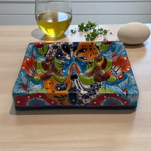 Talavera Ceramic Egg Holder | Colorful Hand-Painted Kitchenware