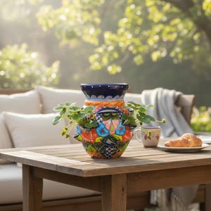 Talavera Strawberry Planter Pot | Handcrafted Ceramic
