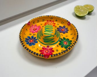 Hand-Painted Mexican Bar Glass Rimmer | Guerrero Pottery