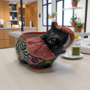 Talavera Elephant Planter | Handcrafted Ceramic Pot