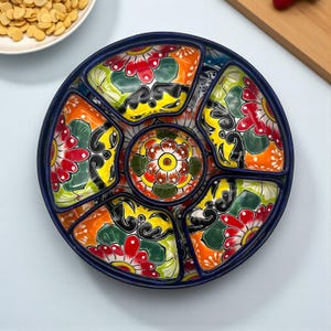 Talavera Appetizer Tray Set | Handcrafted Mexican Pottery