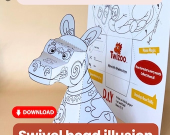 Cow DIY coloring activity for Kids – DIY creative toys (Digital download)