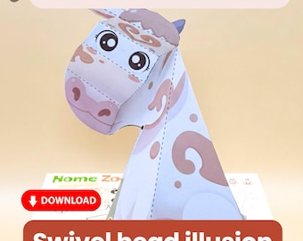 Printable activity for kids - Farm cow paper craft kit