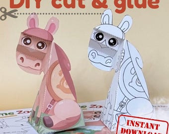 Paper horse DIY kit - Easy and fun children activity
