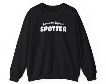 Emotional Support Spotter Sweatshirt - Humorvolles Fitnessstudio Rundhalsausschnitt