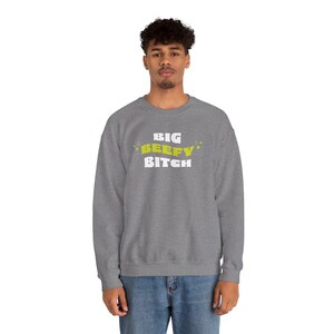 Big Beefy Bitch Rundhals-Sweatshirt, Powerlfing Gym Bekleidung Bild 8