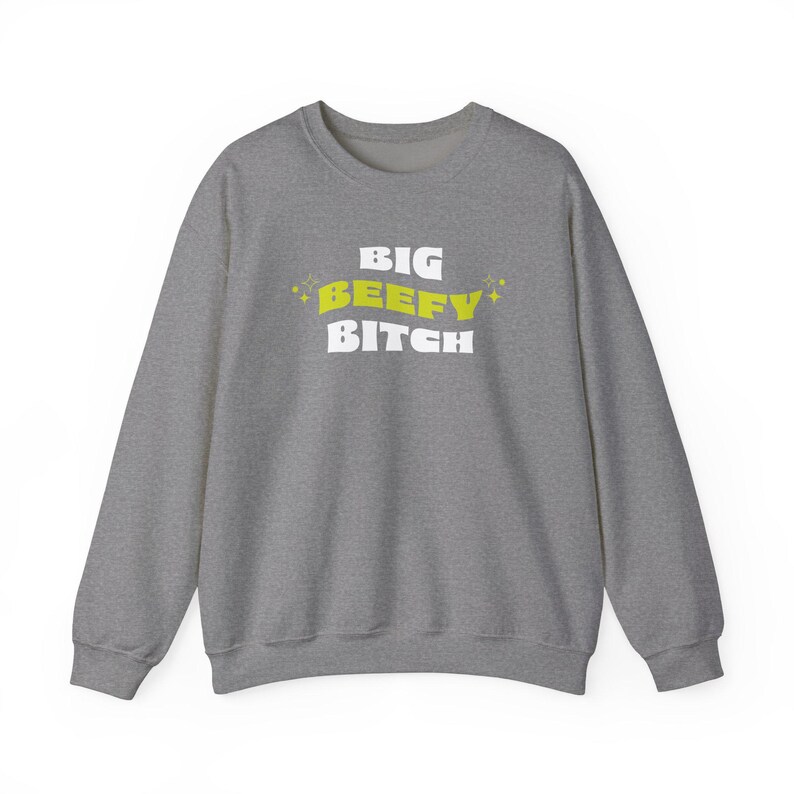 Big Beefy Bitch Rundhals-Sweatshirt, Powerlfing Gym Bekleidung Bild 5