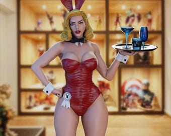 Bunny Waitress incluye contenido para adultos, archivos Stl NSFW para impresora 3D, archivo digital