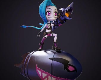 Archivos STL de Jinx Cartoon para impresora 3D, archivo digital