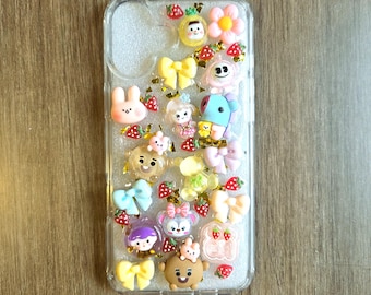 iPhone 16 Plus Case – Bunny, Bear, Koala & Strawberry Sparkle