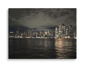 NYC City Lights nacht skyline canvas
