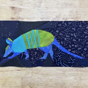 Armadillo FPP--Woodland and Riverside Animals Series--Paper Piecing Quilt Block Pattern