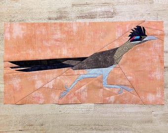 Roadrunner FPP--Southwest Bird Quilt--Paper Piecing Quilt Block Pattern