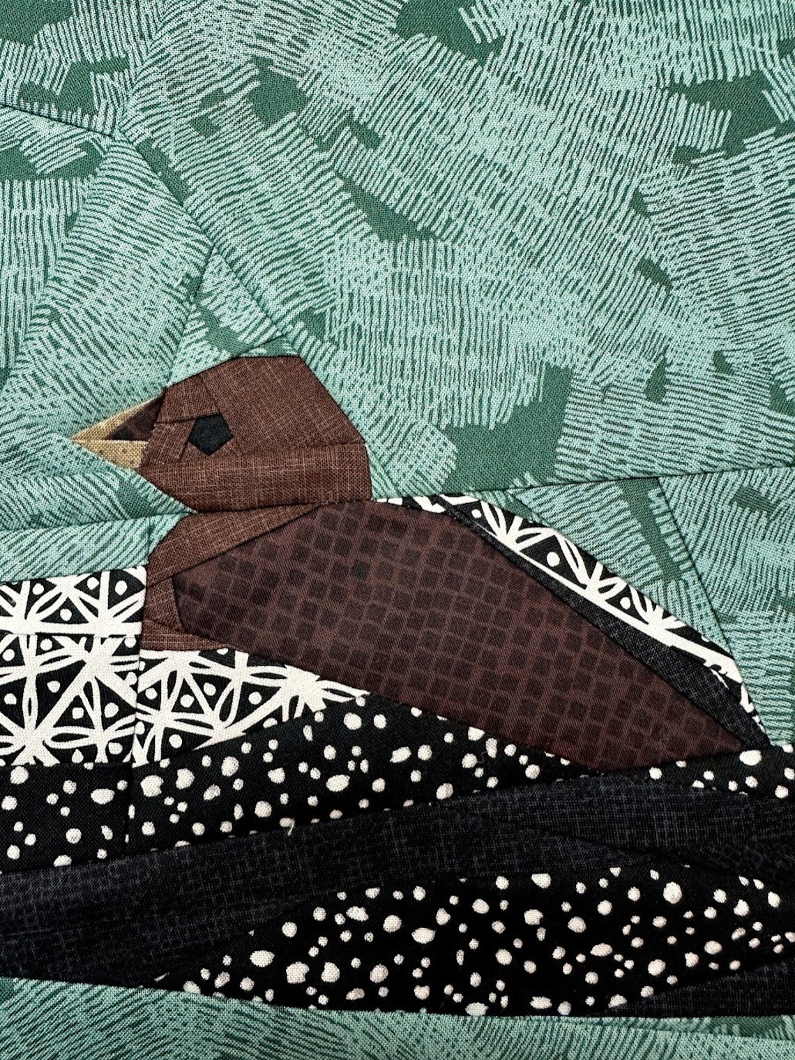 Loon Pattern Paper Common Loon With Baby Fpp--woodland and Riverside Animals Series--paper ...