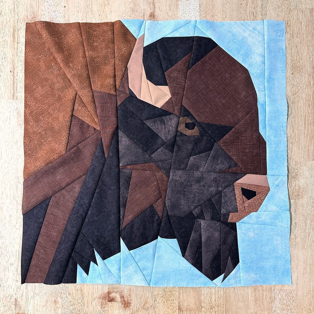 buffalo-fppanimals-of-strengthnorth-americapaper-piecing-quilt-block-pattern-etsy