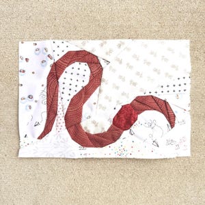 Earthworm FPP--Paper Piecing Quilt Block Pattern