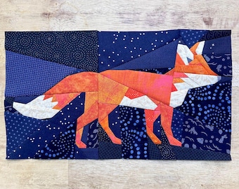Little Fox FPP -- Mönster för papperslappning av quiltblock