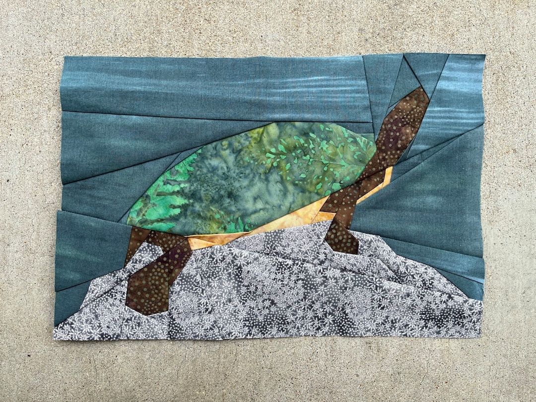Turtle Fpp--woodland and Riverside Animals Series--paper Piecing Quilt ...