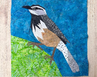 Cactus Wren FPP – Seria „Backyard Birds” – Wzór bloku patchworkowego do pikowania papieru