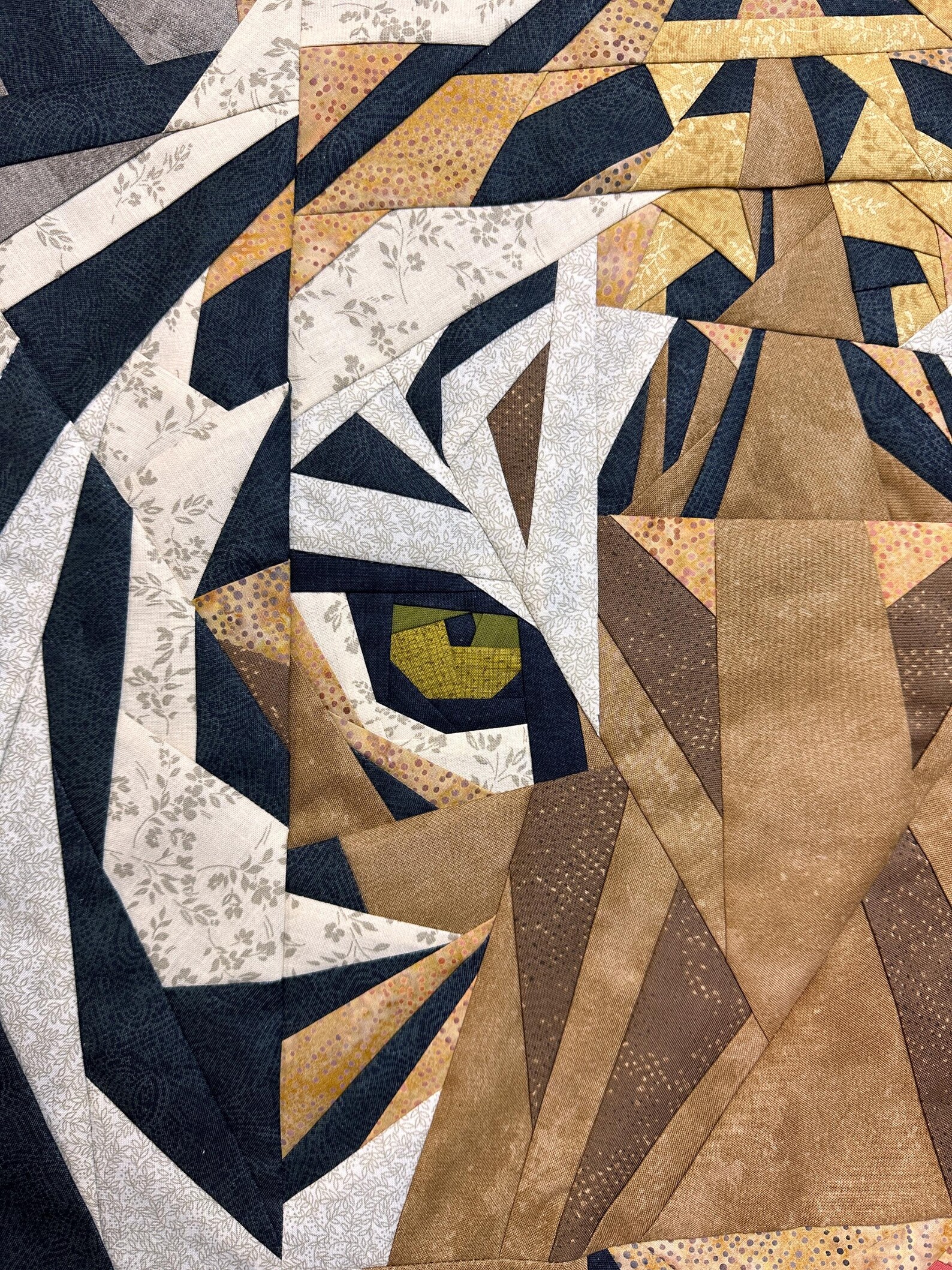 Tiger Fpp--big Cat Fpp--paper Piecing Quilt Block Pattern - Etsy