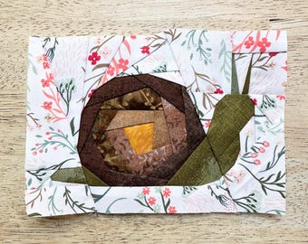 Snail FPP--Paper Piecing Quilt Block Pattern