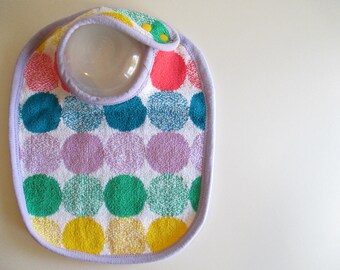 EcoBib--Adjustable Snap Closure--Modern Color Dot--Ready to Ship