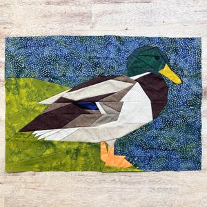 Stockente Ente FPP--Woodland und Flusstiere Serie--Quilt Block Muster